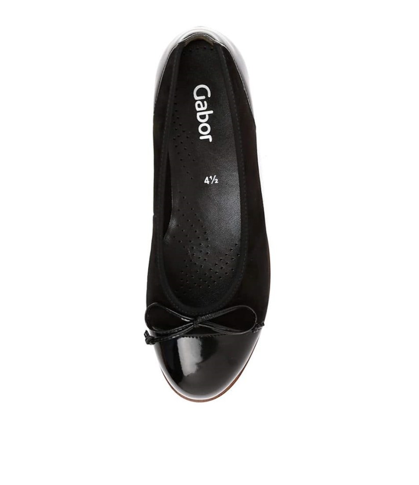 Cuir Verni Trèfle Schwarz Gabor | Exclusif